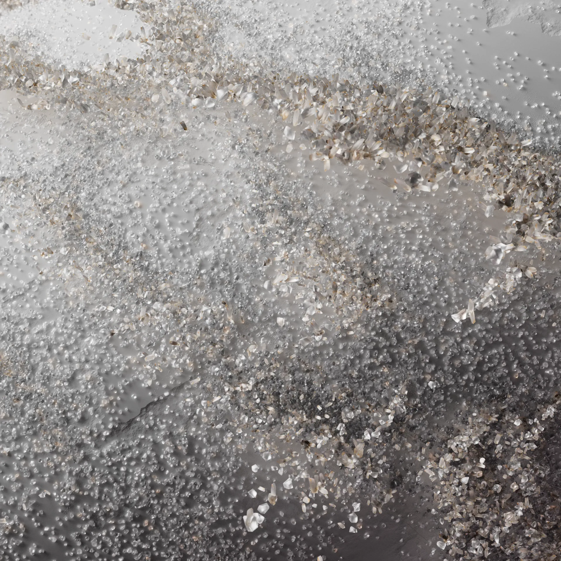 closeup of the crystals