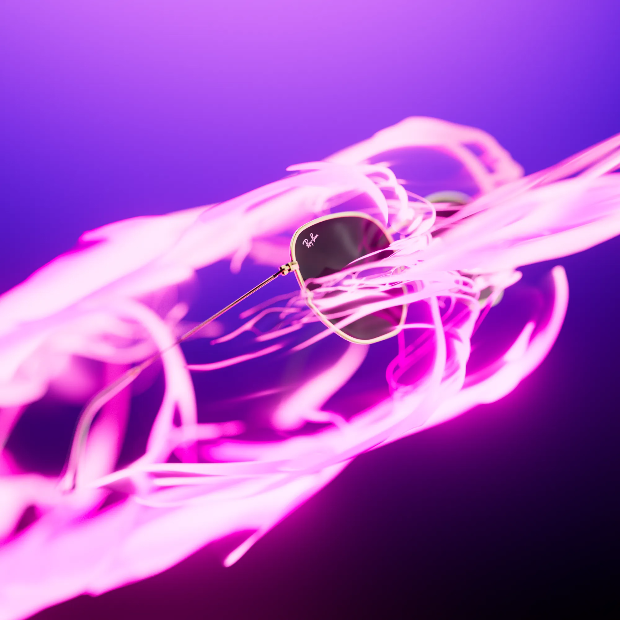 rayban wildcard with a stylized mockup of uvradiation